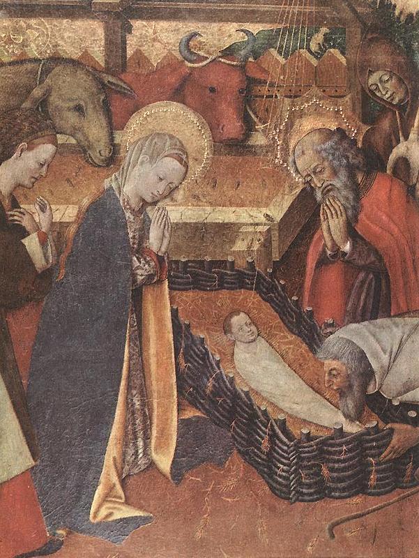 MARTORELL, Bernat (Bernardo) The Nativity (detail) dh oil painting picture